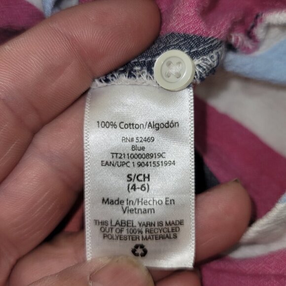 724. Time and Tru 1/4 Sleeve Top Multicolored Sz S (4-6) - Picture 7 of 8